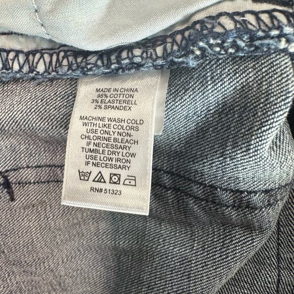 1.State Med Wash Blue Jean Denim Pants Women's 28 High Rise Skinny Raw Hem Work - Picture 6 of 7